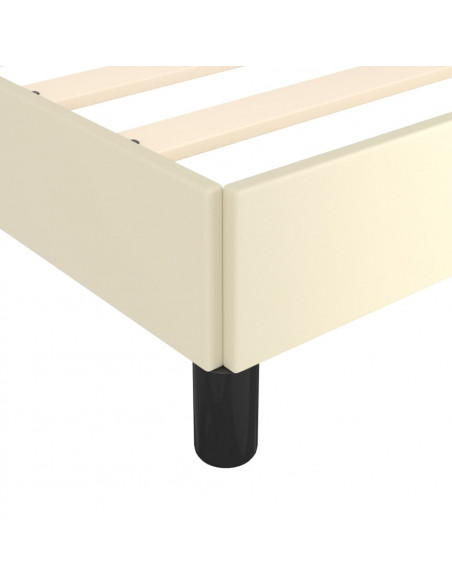 Giroletto con Testiera Crema 160x200 cm in Similpelle