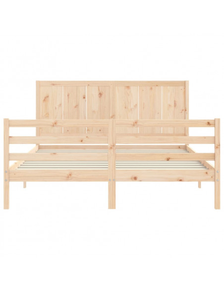 Giroletto con Testiera King Size in Legno Massello