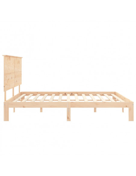 Giroletto con Testiera Super King Size in Legno Massello