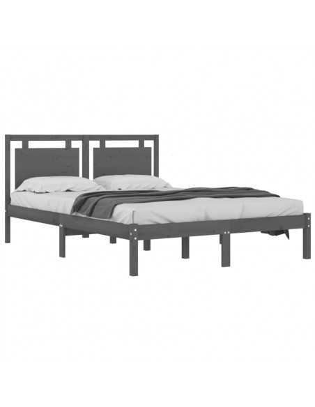 Giroletto Grigio in Legno Massello 150x200 cm King Size