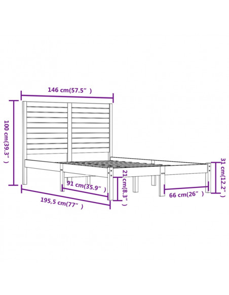 Giroletto in Legno Massello 140x190 cm