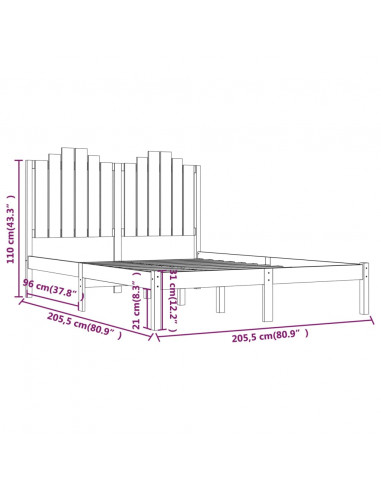 Giroletto in Legno Massello di Pino 200x200 cm