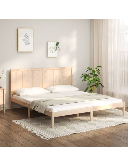 Giroletto senza Materasso 200x200 cm in Legno Massello di Pino