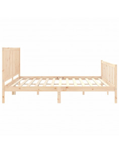 Giroletto senza Materasso 200x200 cm in Legno Massello di Pino