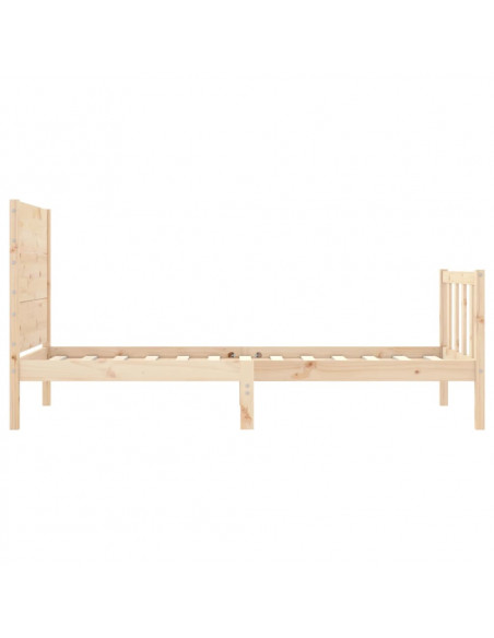 Giroletto senza Materasso 90x200 cm in Legno Massello di Pino