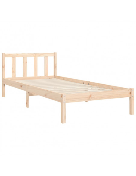 Giroletto senza Materasso 90x200 cm in Legno Massello di Pino