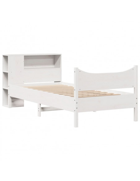 Giroletto senza Materasso Bianco 75x190 Legno Massello di Pino