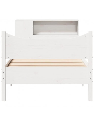 Giroletto senza Materasso Bianco 75x190 Legno Massello di Pino