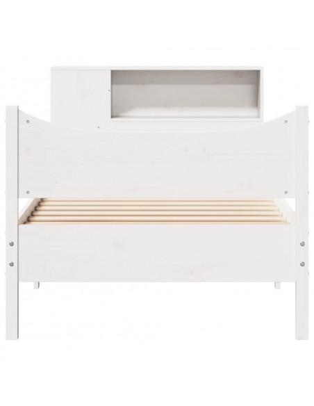 Giroletto senza Materasso Bianco 75x190 Legno Massello di Pino