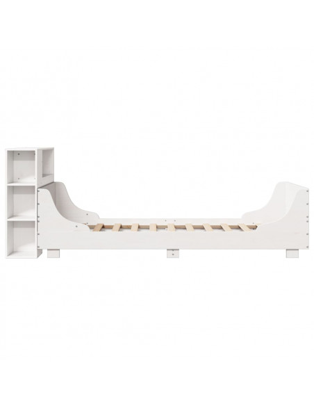 Giroletto senza Materasso Bianco 75x190 Legno Massello di Pino