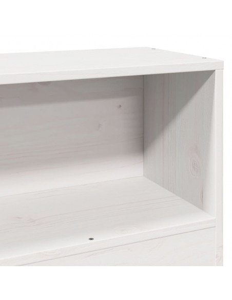 Giroletto senza Materasso Bianco 75x190 Legno Massello di Pino