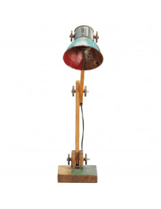 Lampada Scrivania Industriale Rotonda Multicolore 23x18x95 E27 2