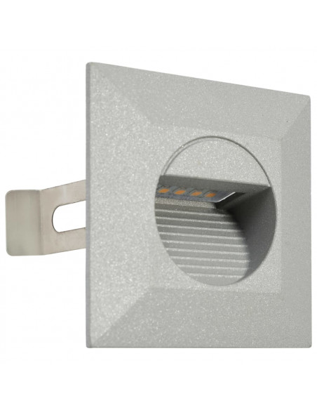 Lampade da Parete da Esterno a LED 6 pz 2 W Argento Quadrate