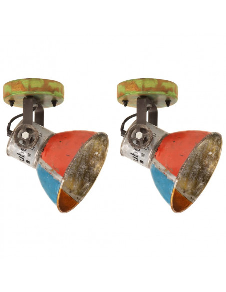 Lampade Soffitto/Parete Industriali 2 pz Recupero 17x24 cm E27