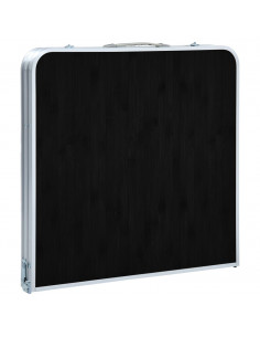Tavolo da Campeggio Pieghevole in Alluminio Grigio 120x60 cm