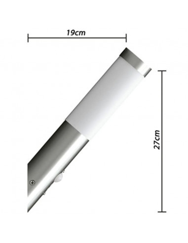 Lampioncini moderni in acciaio inox, sensore di movimento,2
