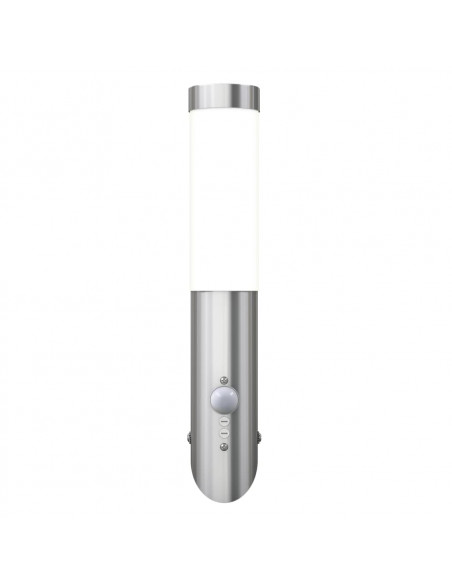 Lampioncino moderno in acciaio inox, sensore di movimento
