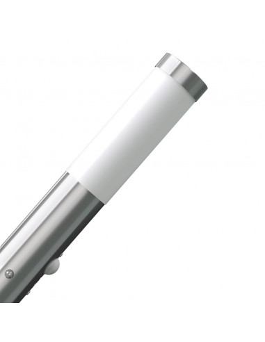 Lampioncino moderno in acciaio inox, sensore di movimento