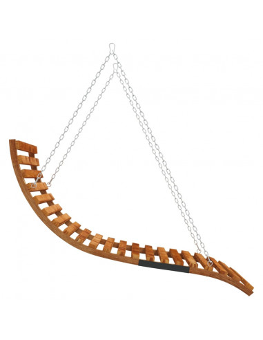 Letto a Dondolo in Legno Massello di Abete con Finitura in teak