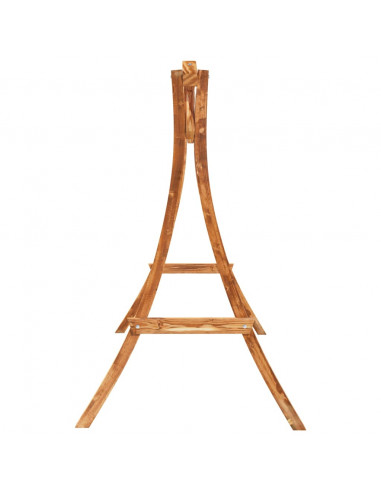 Letto a Dondolo in Legno Massello di Abete con Finitura in teak