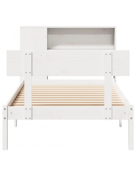 Letto con Libreria senza Materasso 75x190 cm in Legno Pino
