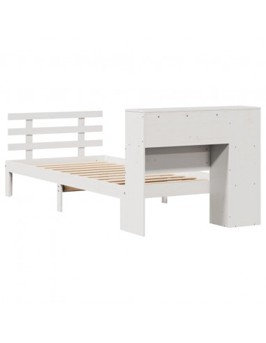 Letto con Libreria senza Materasso 75x190 cm in Legno Pino