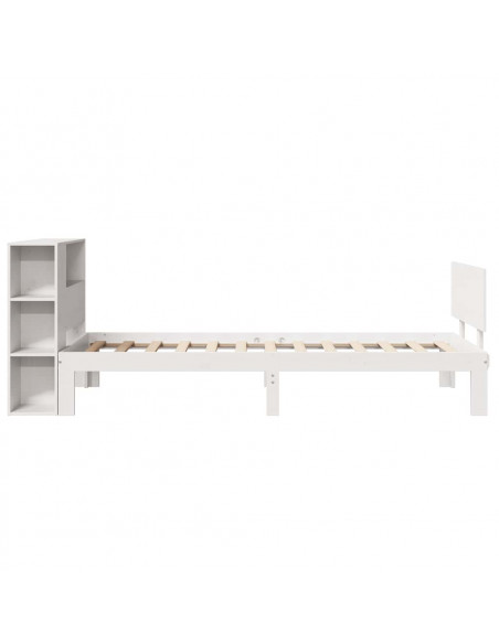 Letto con Libreria senza Materasso 75x190 cm in Legno Pino