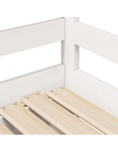 Letto Estraibile con Cassetti senza Materasso Bianco 80x200 cm