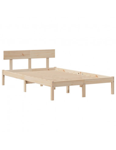 Letto Libreria senza Materasso 135x190 cm in Legno di Pino