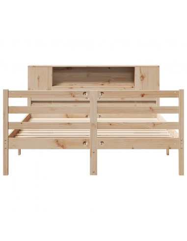 Letto Libreria senza Materasso 160x200 cm in Legno di Pino