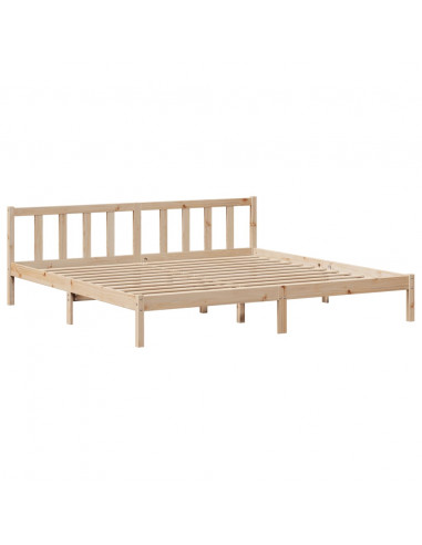 Letto Libreria senza Materasso 180x200 cm in Legno di Pino