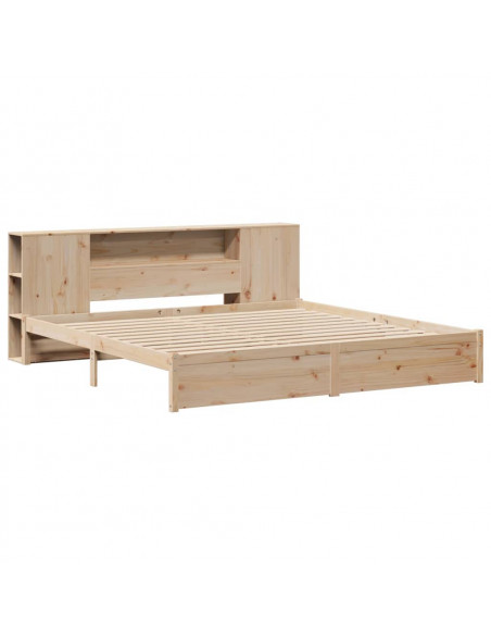 Letto Libreria senza Materasso 180x200 cm in Legno di Pino