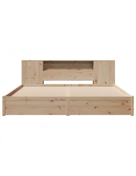 Letto Libreria senza Materasso 180x200 cm in Legno di Pino