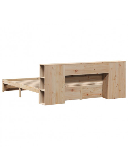 Letto Libreria senza Materasso 180x200 cm in Legno di Pino