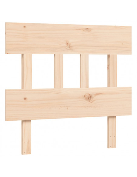 Letto per Anziani con Testiera 90x200 cm in Legno Massello