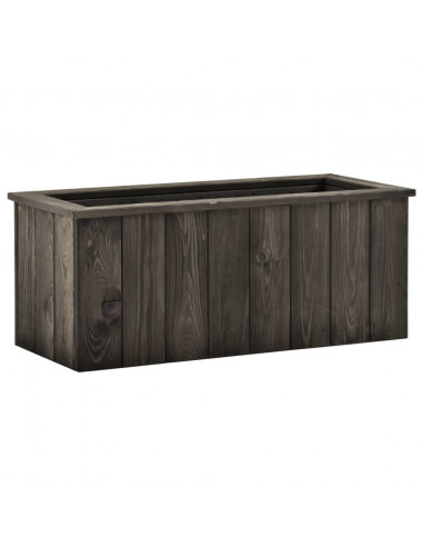 Letto Rialzato Giardino Grigio Scuro 74x32x30cm Pino Massello