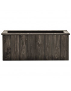 Letto Rialzato Giardino Grigio Scuro 74x32x30cm Pino Massello 2