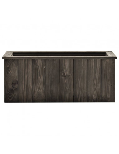 Letto Rialzato Giardino Grigio Scuro 74x32x30cm Pino Massello