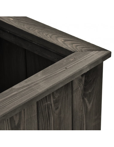 Letto Rialzato Giardino Grigio Scuro 74x32x30cm Pino Massello
