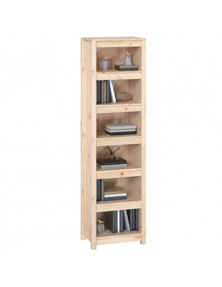 Libreria 50x35x183 cm in Legno Massello di Pino