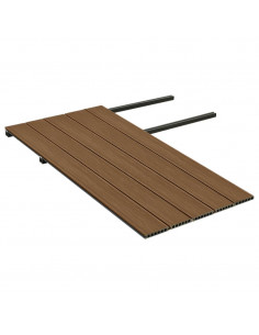 Listoni Decking WPC con Accessori Marroni e Grigi 10 m² 2,2 m