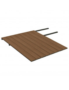 Listoni Decking WPC con Accessori Marroni e Grigi 16 m² 2,2 m
