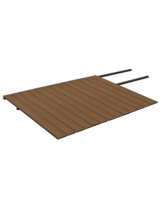 Listoni Decking WPC con Accessori Marroni e Grigi 26 m² 2,2 m