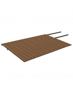Listoni Decking WPC con Accessori Marroni e Grigi 30 m² 2,2 m