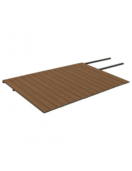 Listoni Decking WPC con Accessori Marroni e Grigi 30 m² 2,2 m