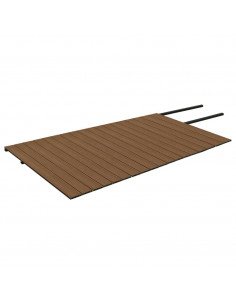 Listoni Decking WPC con Accessori Marroni e Grigi 36 m² 2,2 m