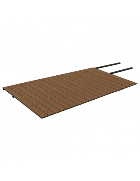 Listoni Decking WPC con Accessori Marroni e Grigi 36 m² 2,2 m