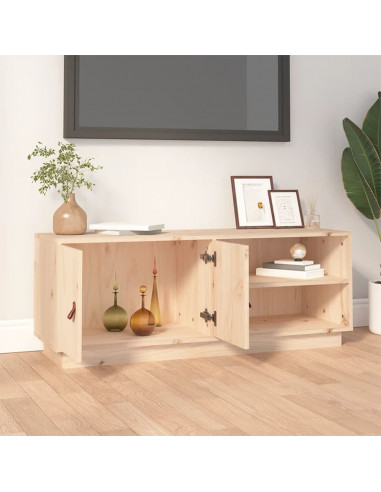 Mobile Porta TV 105x34x40 cm in Legno Massello di Pino