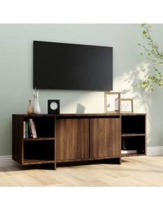 Mobile Porta TV Rovere Marrone 130x35x50 cm in Truciolato 2