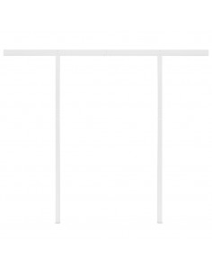 Tenda da Sole Retrattile Manuale con LED 3,5x2,5 m Crema